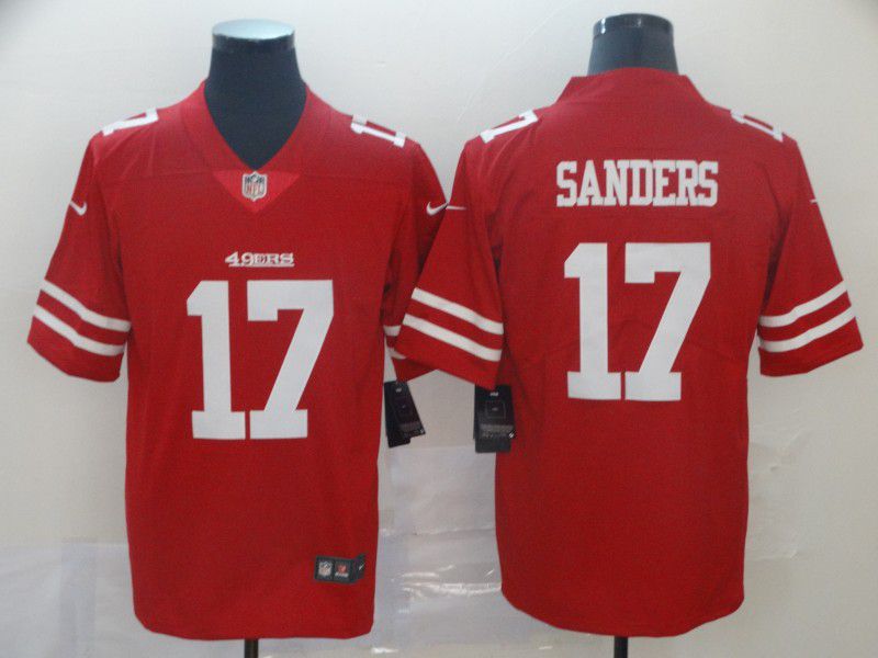 Men San Francisco 49ers #17 Sanders Red Nike Vapor Untouchable Limited Player NFL Jerseys->san francisco 49ers->NFL Jersey